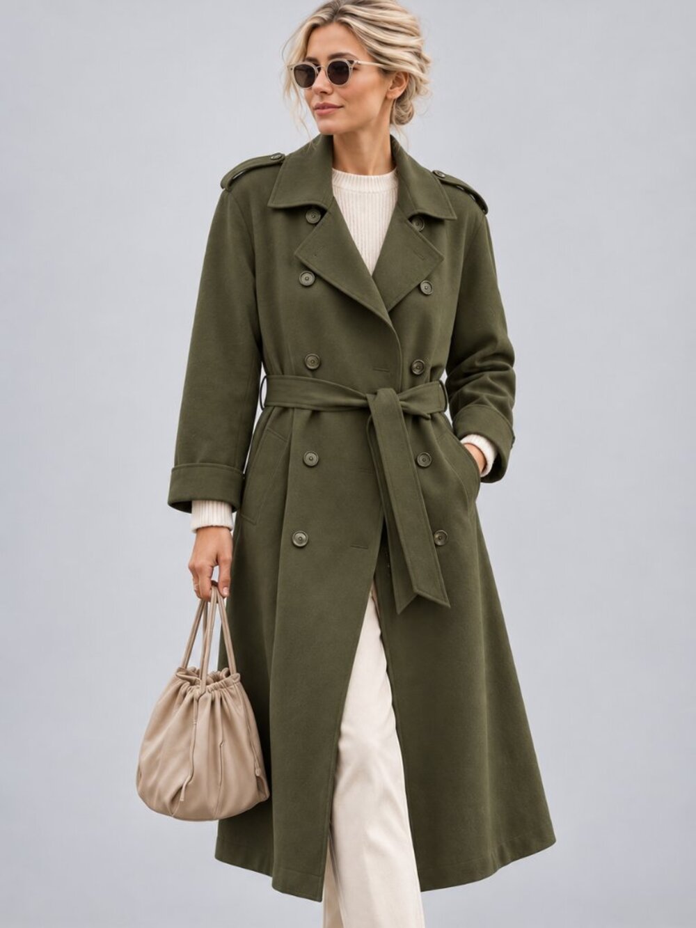 Vintage London Fog Olive Green Trench Coat